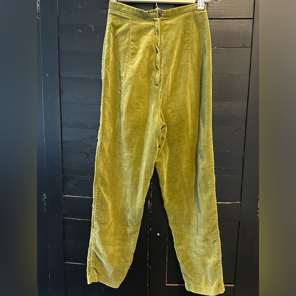 Vintage Alfred Paquette Green Velvet Pants